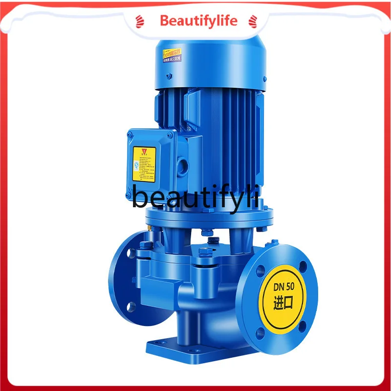 

Pipeline Centrifugal Pump 380V Horizontal Booster Pump Cold and Hot Water Circulation High Temperature Resistant Pipeline Pump