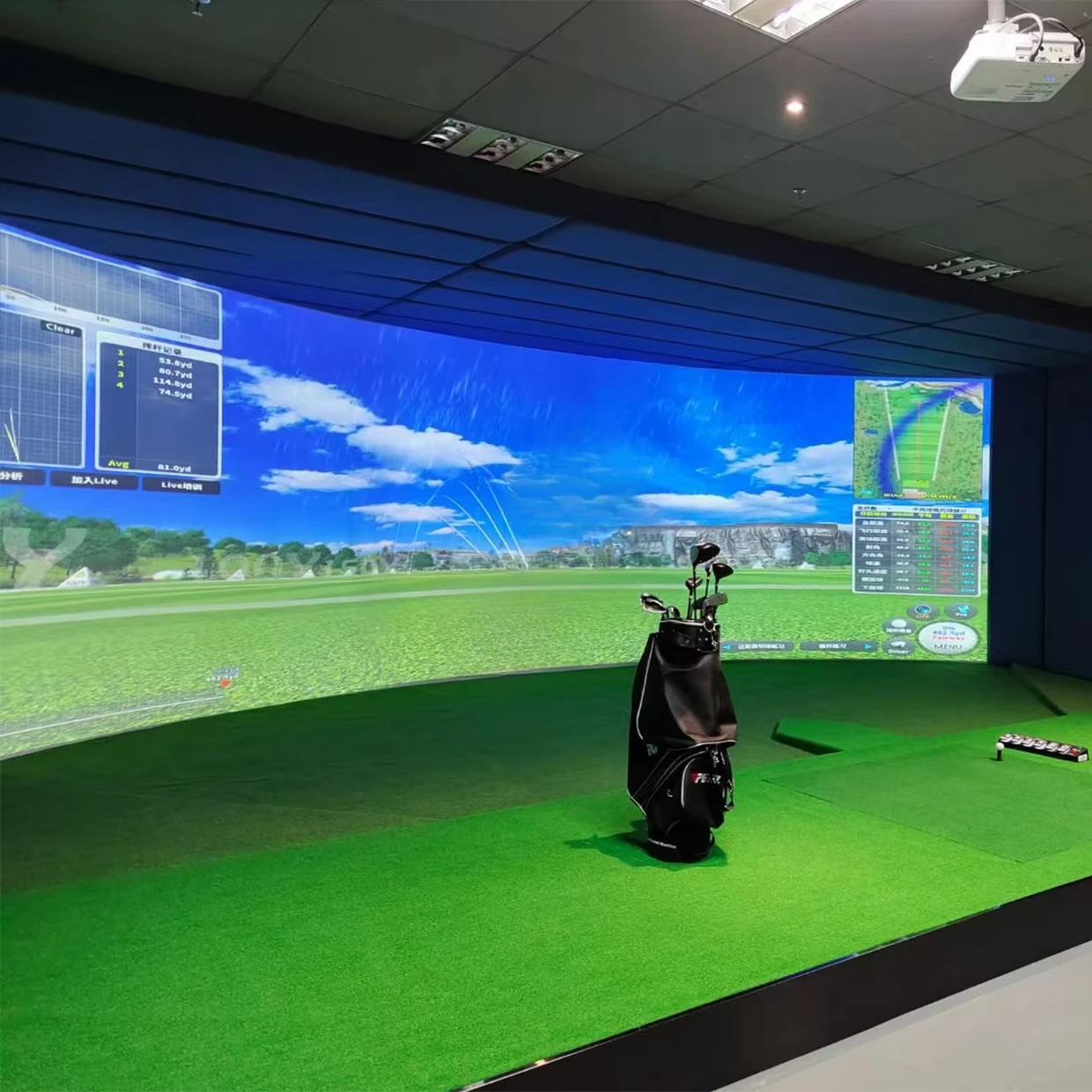 LJ Factory Price Indoor Golf Simulator Sports Golf Trainer for Amusement Park for Training and Fun