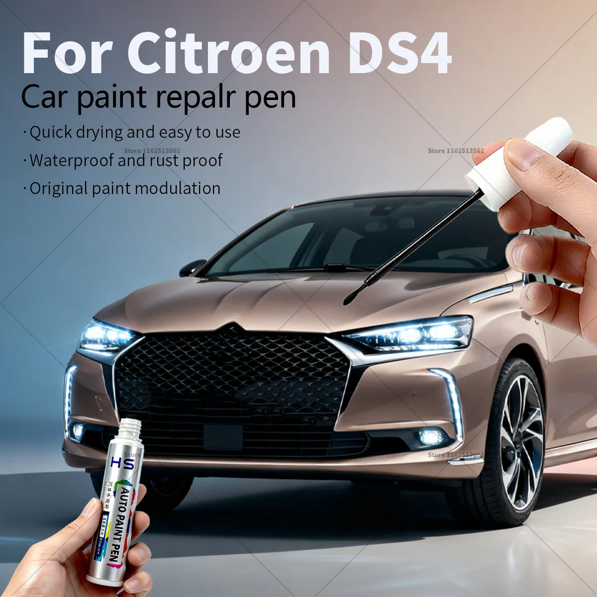 

Car Paint Repair Pen Touch Up Scratch Remover DIY Auto Accessories Gray Pearly White Bordeaux Red Mocha Brown For Citroen DS4