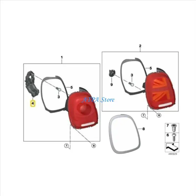 

U13C Automotive Tail Lamp Connector Harness Set Optimized Transmission 63217361305 Suitable for Car F55 F56 Models
