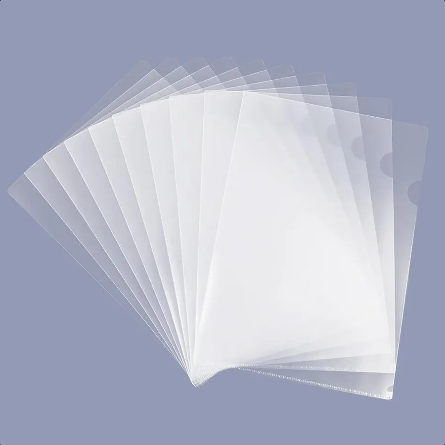 

Clear Document Folder Copy Safe Project Pockets fits 8.5x11 Letter Size US PaperLType Plastic Clear Paper Sleeves Protector Res