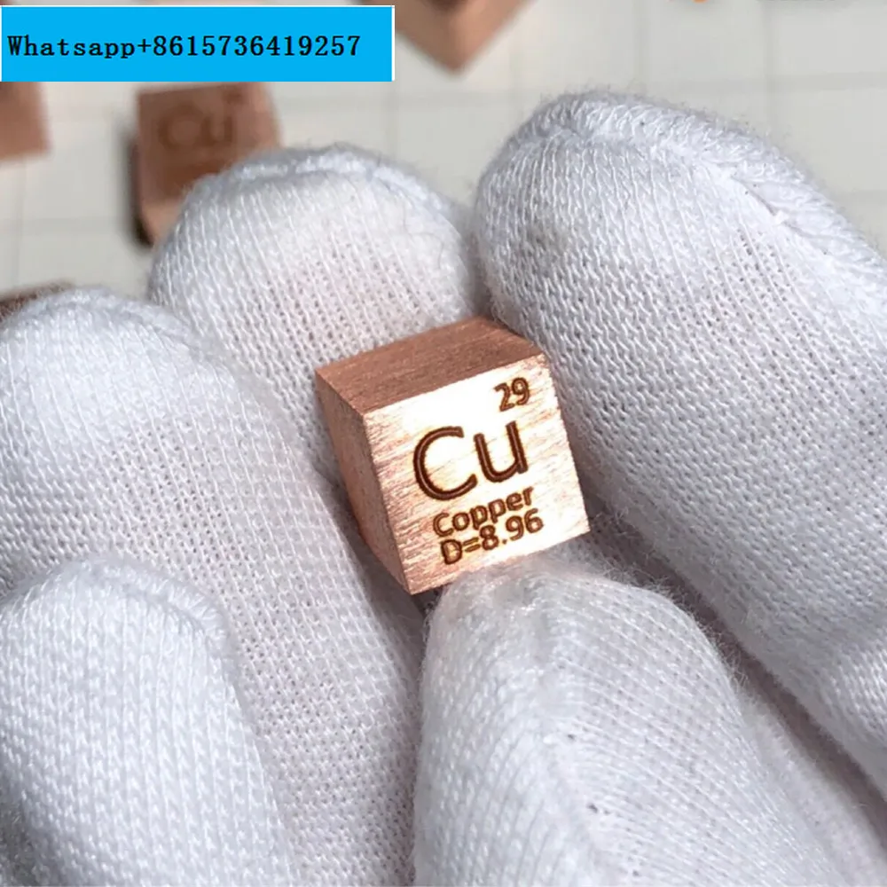 

9pcs Element Cube Set 10mm Density Metal 99.99% Purity Cu Titanium C Lead Ni Sn Zinc Al