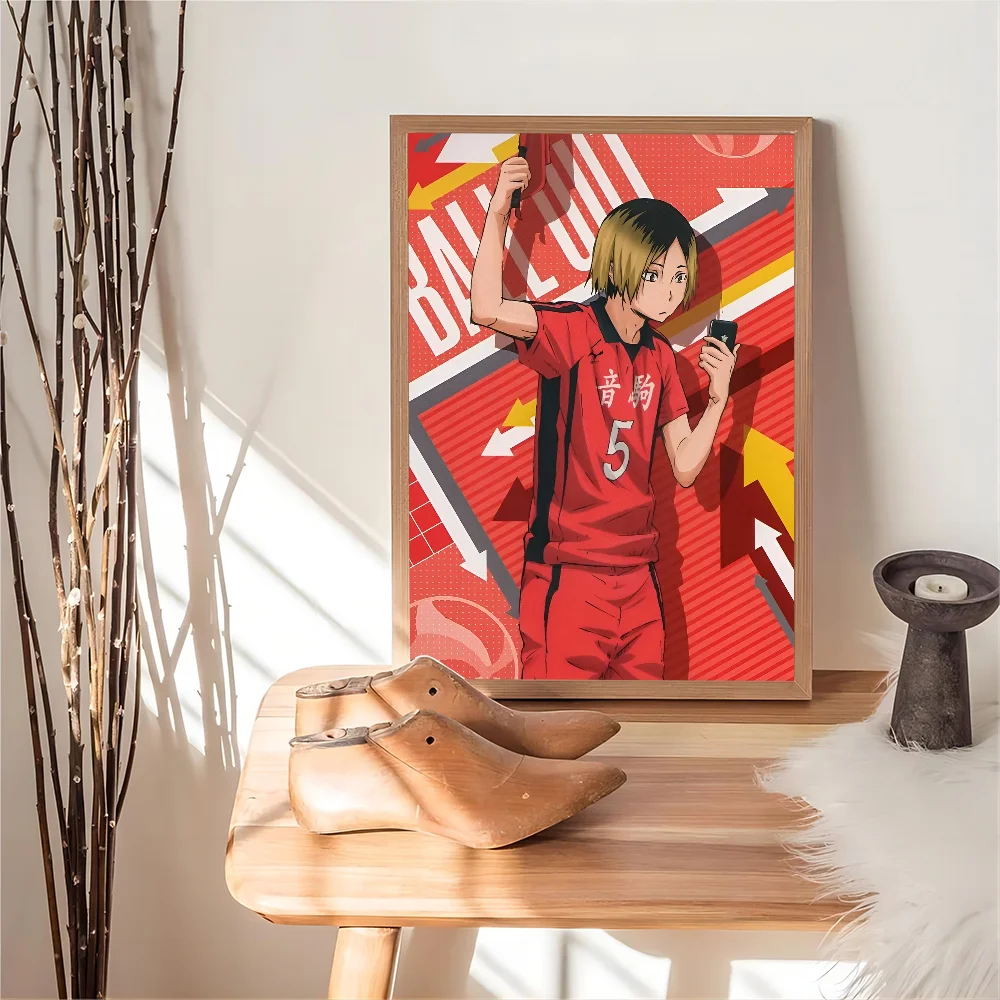 H-Haikyu Kozume Kenma Vintage Posters Sticky Vintage Room Home Bar Cafe Decor Kawaii Room Decor