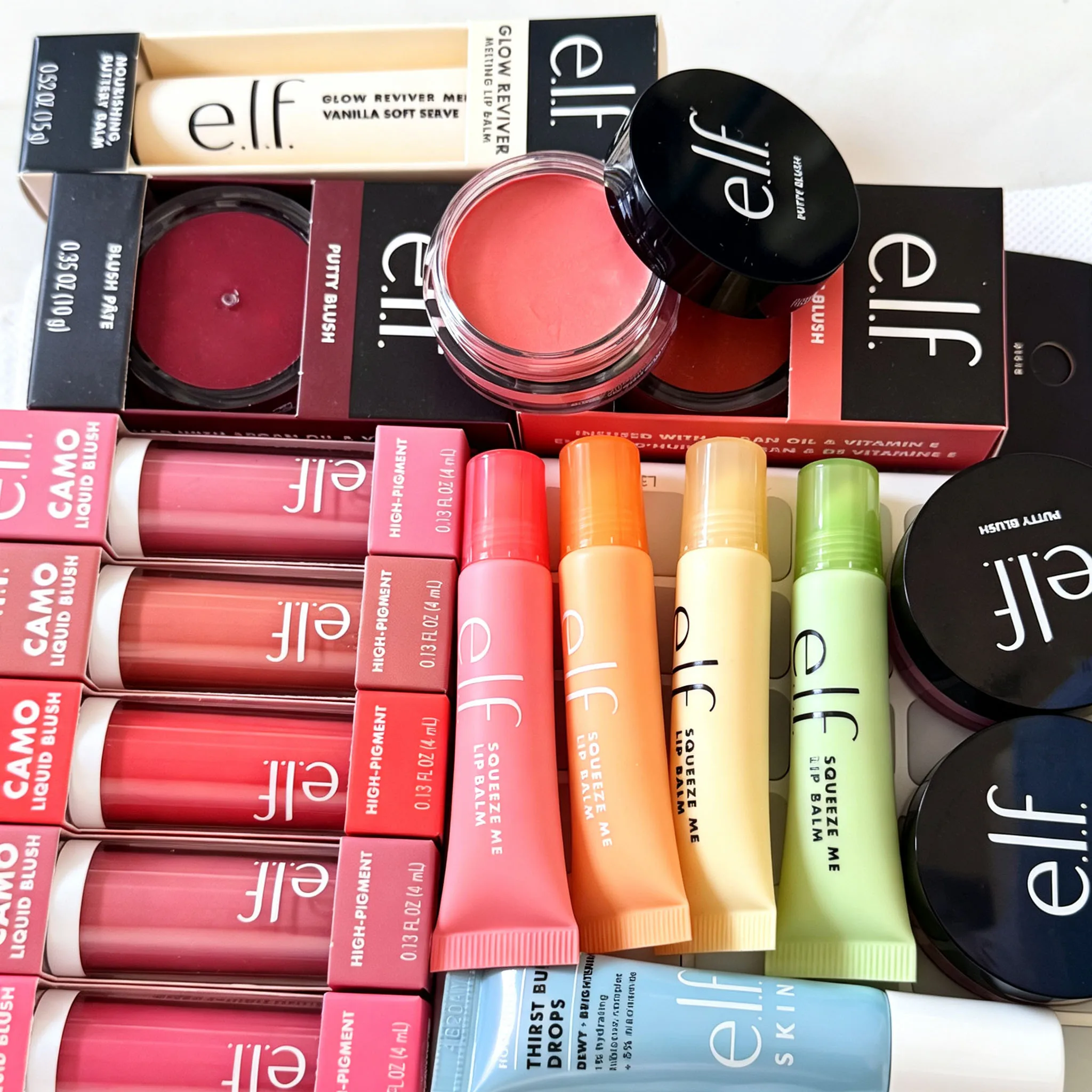Elf Dual-Use Liquid Blush Pink Positive Plums Up Plumping Lip Gloss Makeup 8 Colors Cream Blush Lasting Moisturize Beauty Makeup