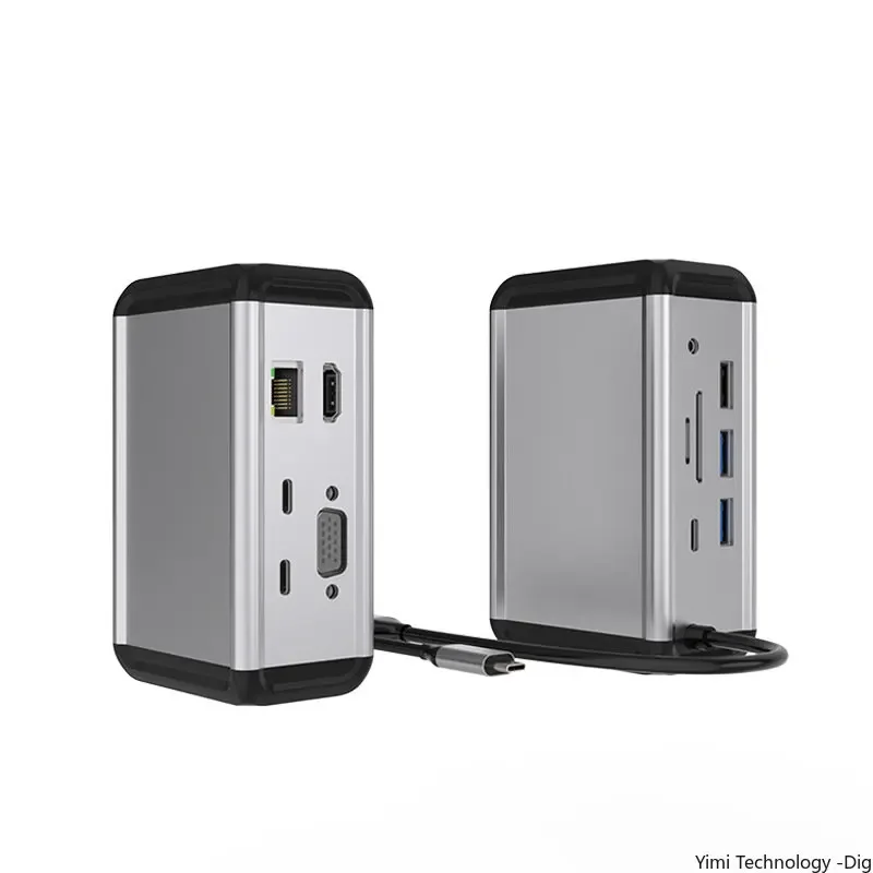 New 12-in-1 Type-C Docking Station Usb Hub USB3.0 Vertical Desktop Docking Station Computer USB Interface Expansion - Image 5