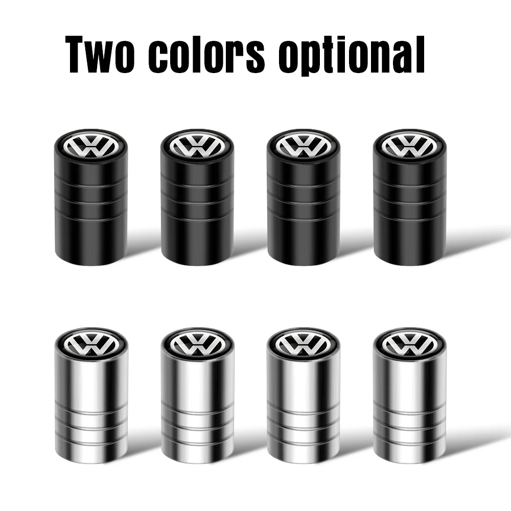 4pcs Car Valve Caps Wheel Tires Air Tyre Stem Protective Cover For Volkswagen Golf Jetta Tiguan Touran TSI TDI R32 MK4 GTI