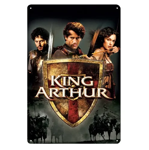King Arthur Film-Metallposter, Blechschild, Sammlerplakette