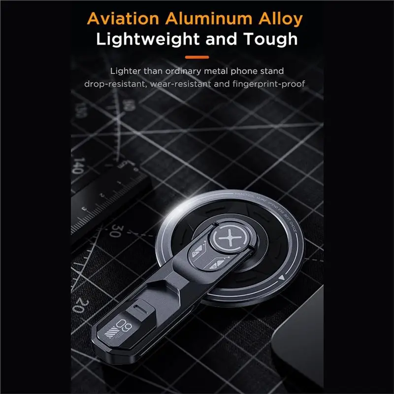 Stress Relief For Magsafe Phone Grip Magnetic Phone Holder 360° Rotating Detachable Phone Mounting Accessory-A32R