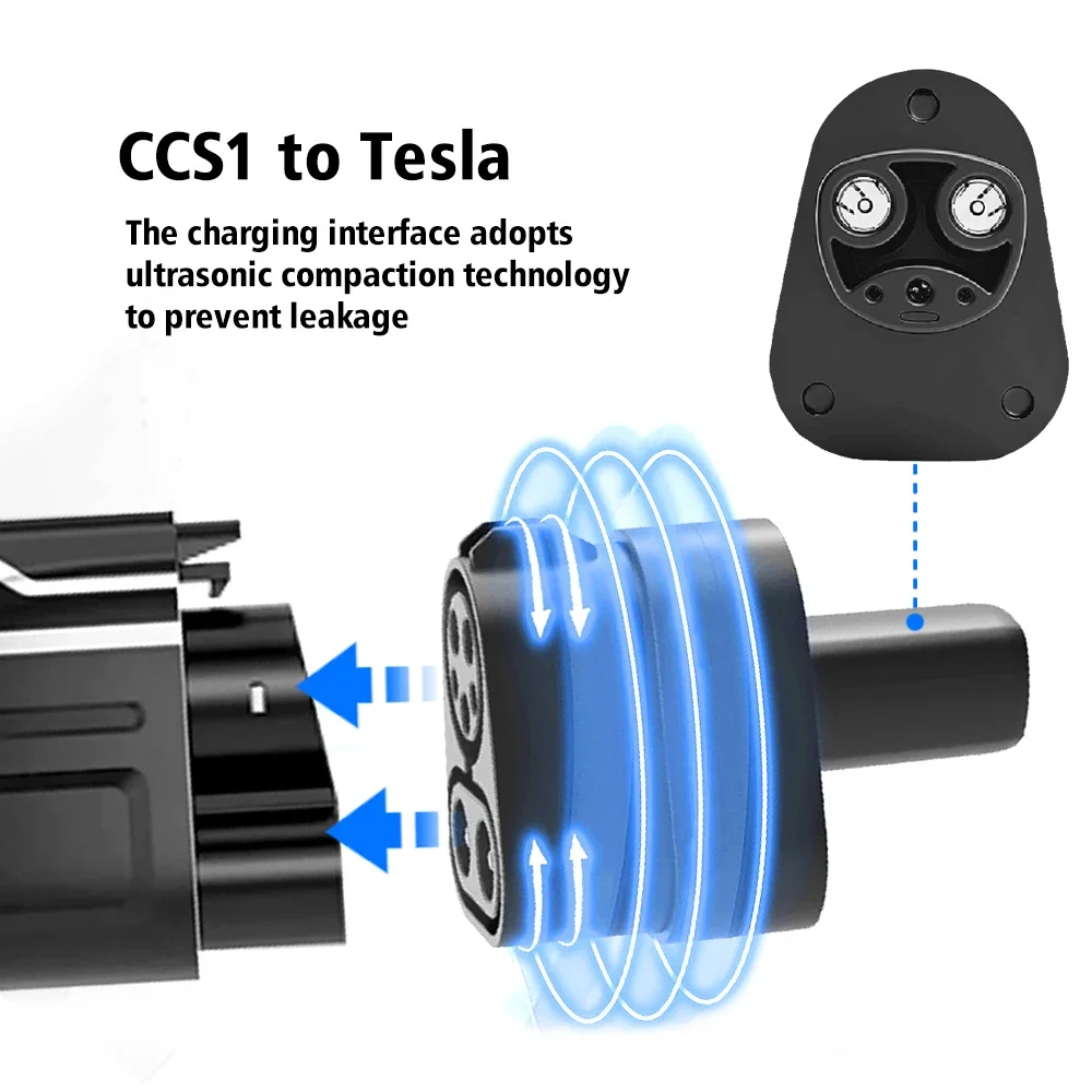 LONLINK CCS1 To NACS Ev charger Adapter 250A 1000V Electric Vehicle DcCharging station ccs1 To Tesla convertor dc combo 1