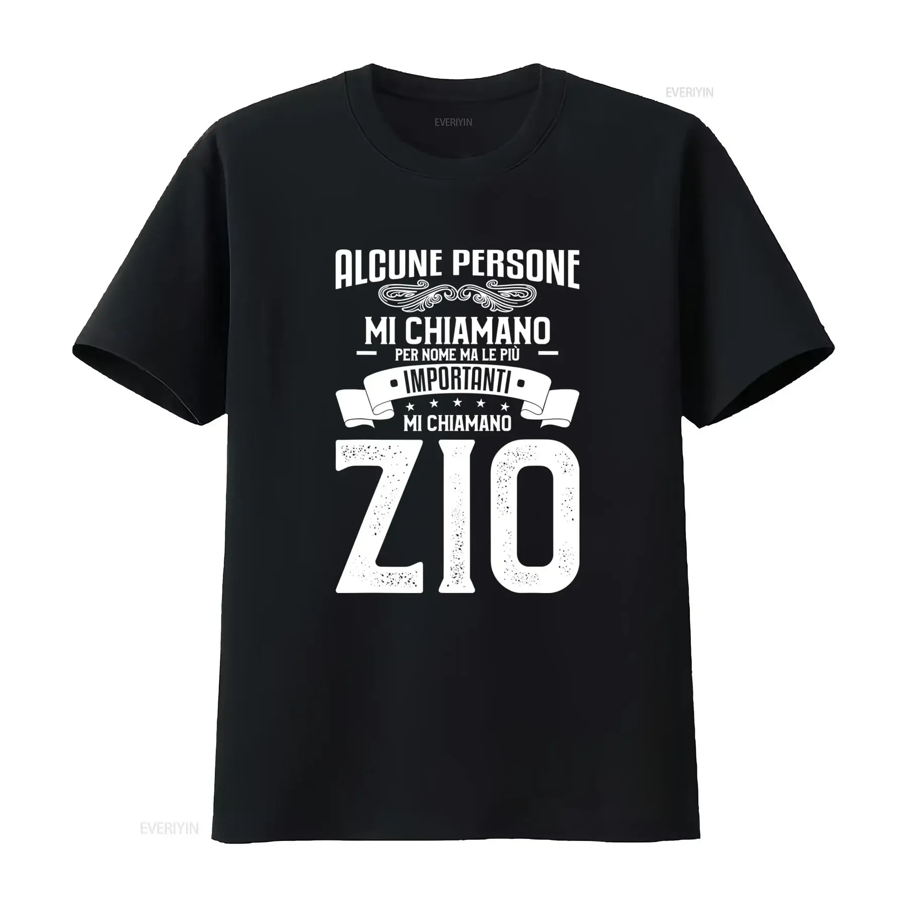 Maglietta Uomo Italiana Zio Numerata 0 9 Stampa Posteriore Divertente con Slogan Comoda Tutte le Stagioni Abbigliamento