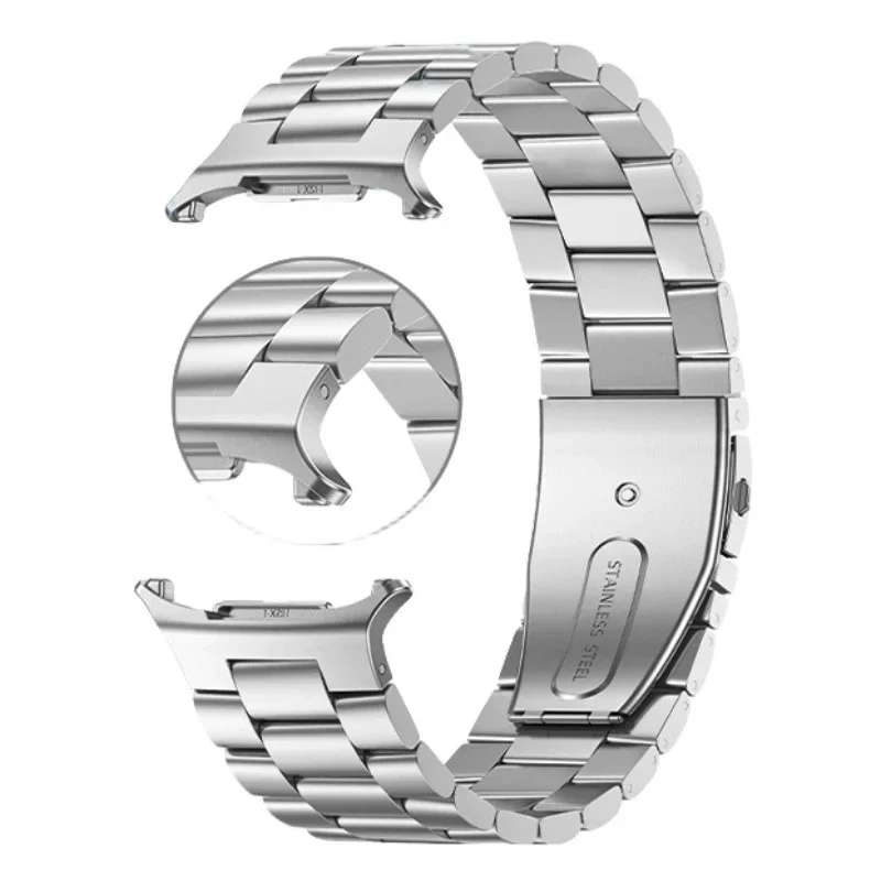 Pulseira de aço inoxidável para samsung galaxy watch 8 clássico 46mm pulseira de metal correa para samsung watch 8 40mm 44mm