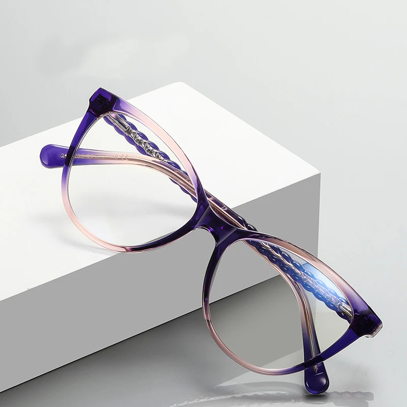 

Cat Eye Customized Prescription Eyeglasses Women Colorful Myopia Eyewear Hyperopia Anti Blue Ray Optical Glasses