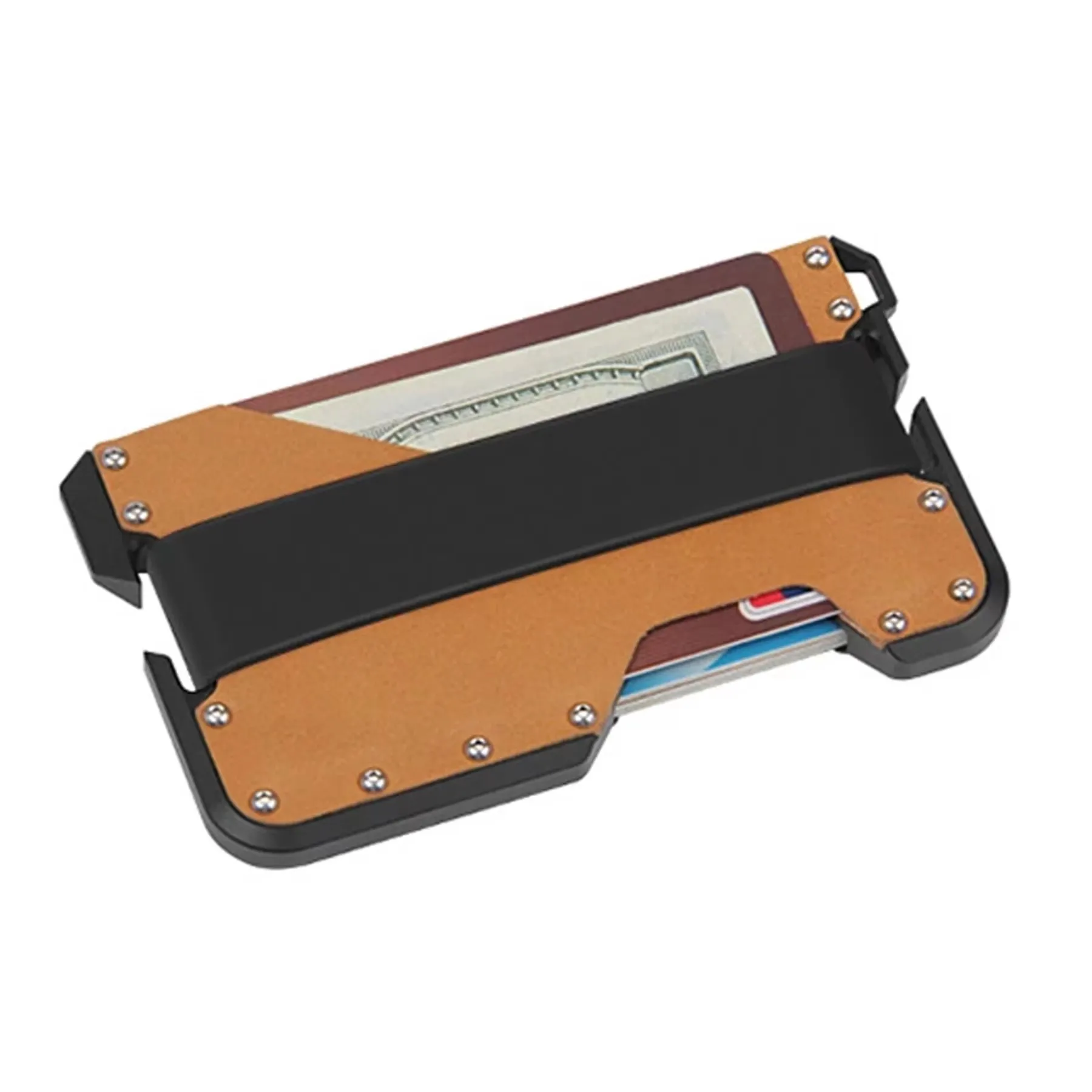 Fashion MEN Slim Minimalist Wallet for Men - RFID Blocking - Leather Multi-Tool