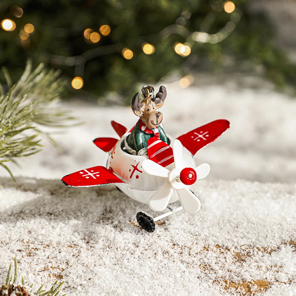 Christmas Decoration Claus Airplane Ornament Holiday Season Christmas 13*11*6cm Retro Design Carefully Crafted Perfect Size