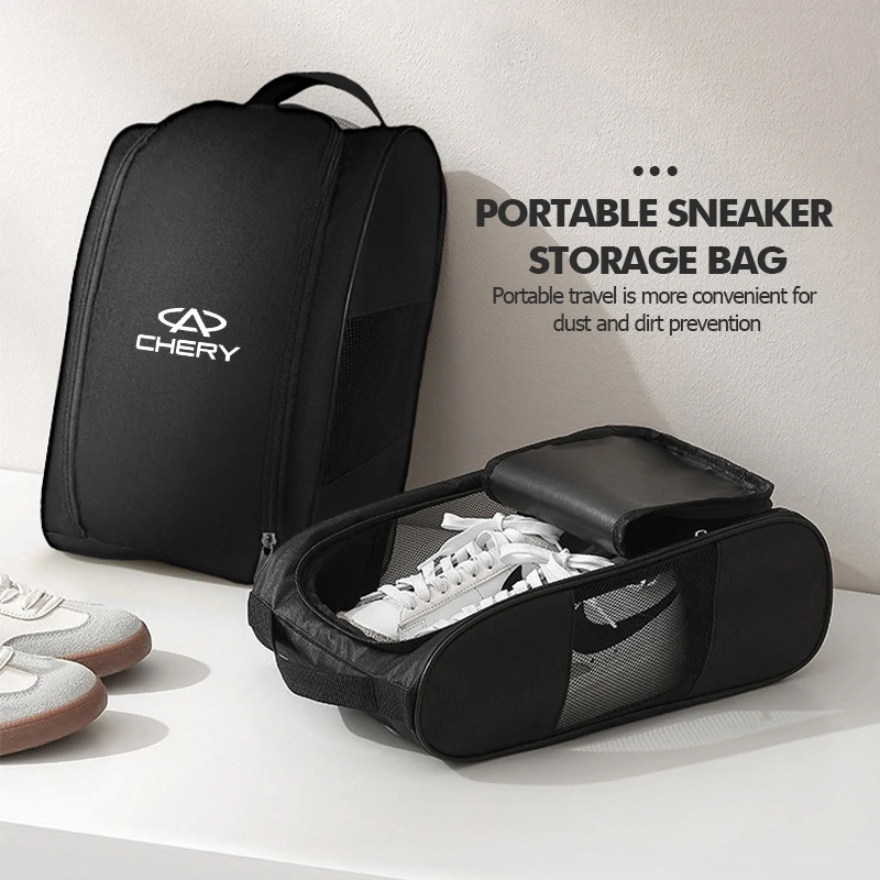 Bolsa de almacenamiento para coche, bolsa de viaje para zapatos, organizador de zapatillas para Chery QQ Tiggo 3 5 T11 A1 A3 A5 Amulet M11 Eastar Elara IQ