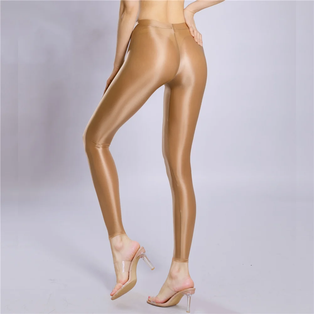 

Брюки-карандаш для йоги, аэробики, высокоэластичные шелковые глянцевые леггинсы ярких цветов, сексуальные женские узкие брюки, корректирующие брюки для танцев и отдыха