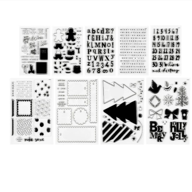 December Daily  Clear Stamp  Seal For DIY Scrapbooking photo Album Decorative Clear Stamp  A6528