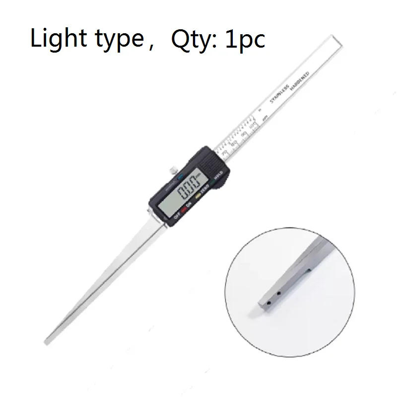 0.2-60MM Digital wedge-shape feeler Gauge light or heavy feeler Vernier caliper pointed gap ruler stainless steel button gap