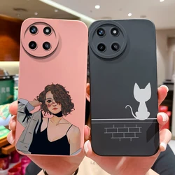 For OPPO Realme 11 4G Phone Case Cute Cartoons Style Pattern Liquid Silicone Shell For Realme11 4G Shockproof Prevalent Fundas