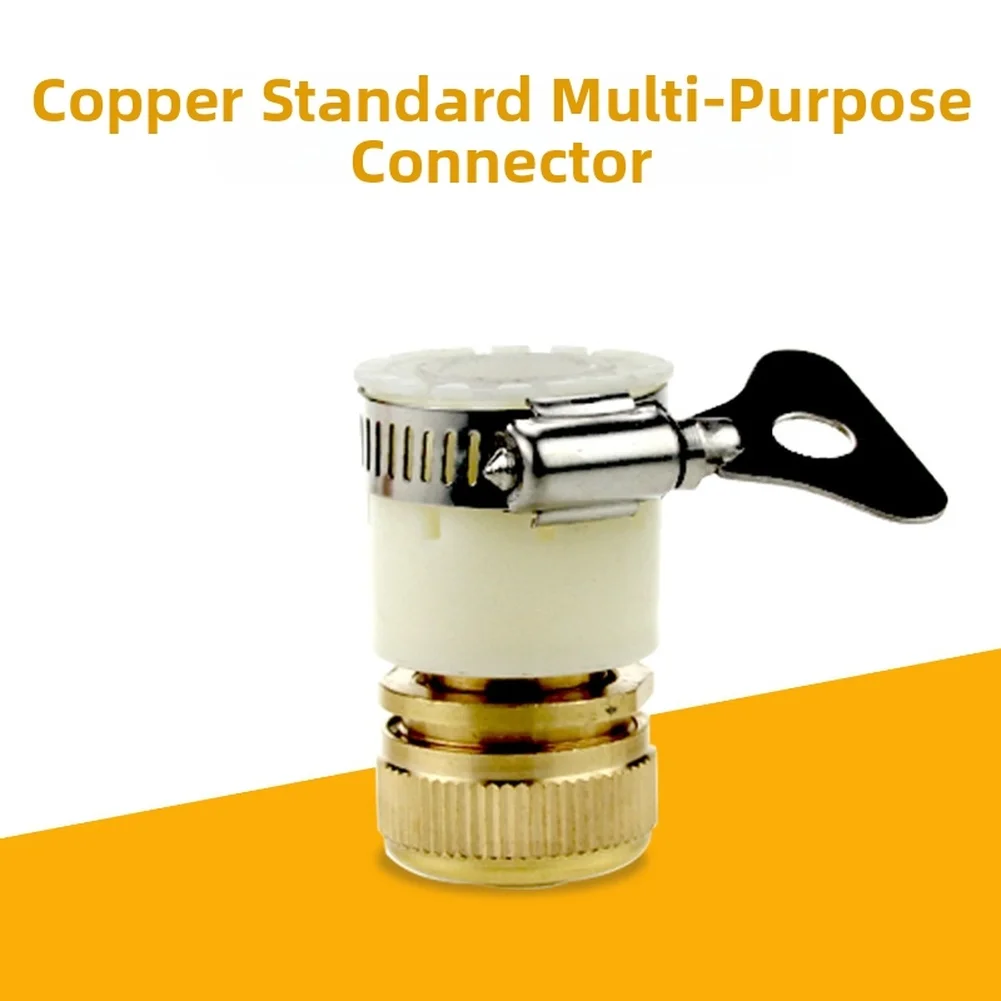 4 Piece Brass Faucet Adapter Kit Threaded Water Hose Connector Multipurpose Washer Hose Adaptor Hose Tap Connector