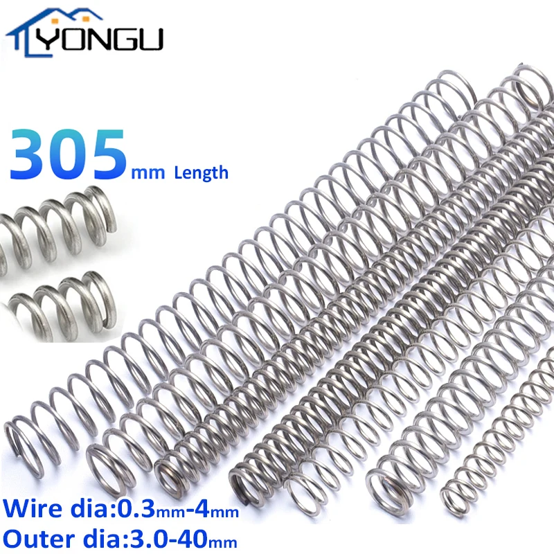 Stainless Steel Long 305mm Compression Spring Y-shaped Pressure Springs Customized Wire Dia 0.3-4mm