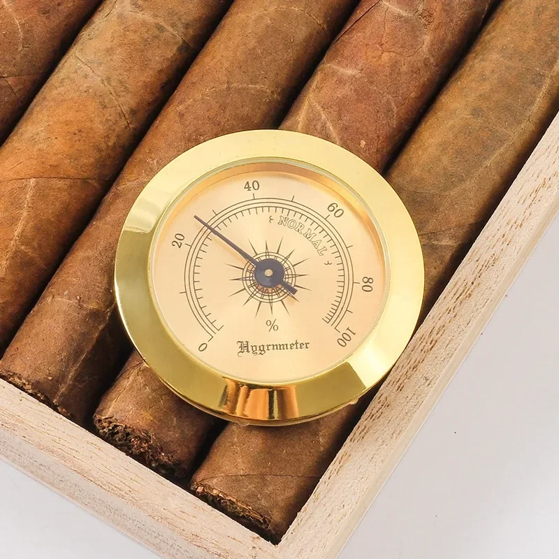 

Hygrometer for Cigars Humidor Cigars Analog Hygrometer Cigars Humidity Detector Mini Mechanical Round Hygrometer Humidity