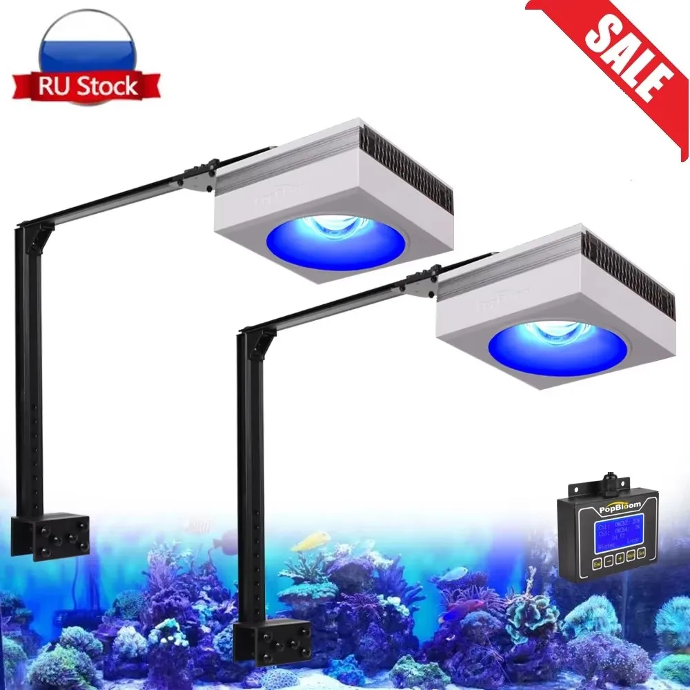 PopBloom Marine Aquarium Led Light for Aquarium Lighting Marine Aquarium Light Led Fish Tank Light Smart Controller Turing RS90