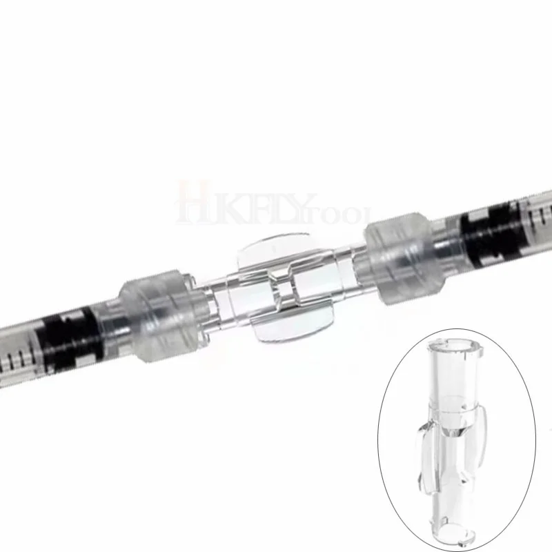 Conector de jeringa Luer, acoplador de juntas dobles, embalaje Individual, adaptador de bloqueo Luer hembra a hembra estéril, pieza de herramienta, 10-100 Uds.
