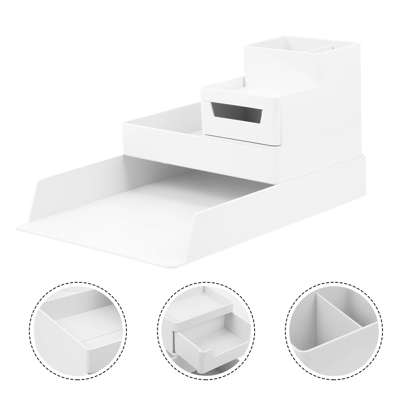 

1Set File Storage Boxes Sturdy Plastic Office Desktop Storage Containers Document Holders Multi-Functional Sundries Organizers