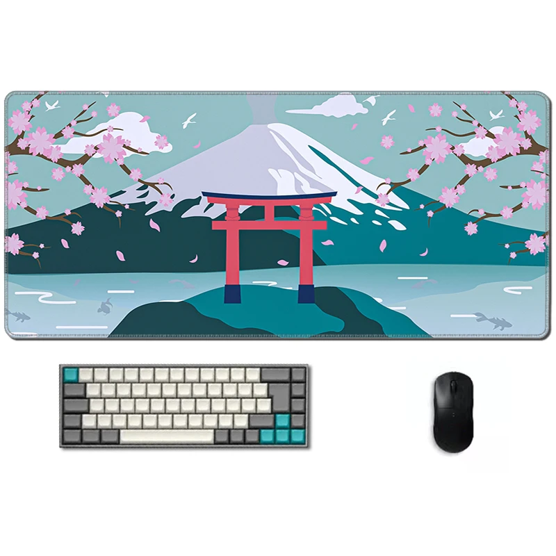 

Japan Sakura Mousepad Gaming Mouse Pad Large Gamer Mechanical Keyboard Mat Computer Pc Complete Desktop Deskmat Rubber Table Mat