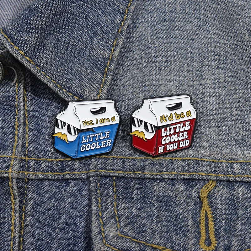 Refrigerator English Text Brooch Clothing Accessories for Couples Metal Badges Chest Flowers Scarves Buckles Necklaces Needles