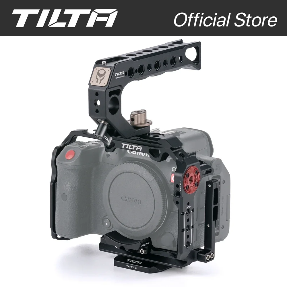 TILTA for Canon r5c TA-T32-FCC-B Full Camera Cage for Canon EOS R5 C Smart V Mount Battery Baseplate Plate (ARCA)