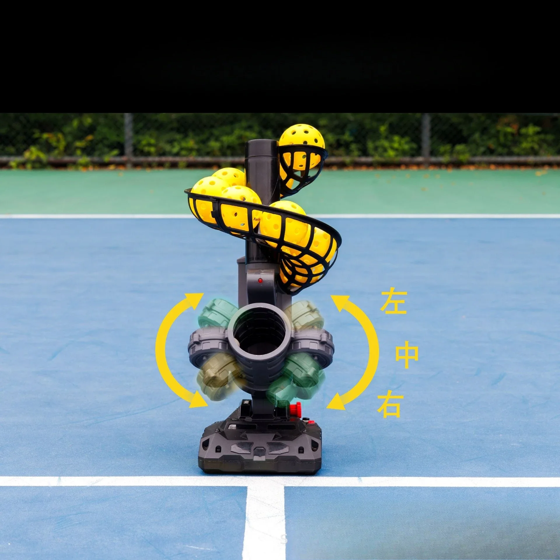 Pickball, service machine, single practice strike pickball training equipment