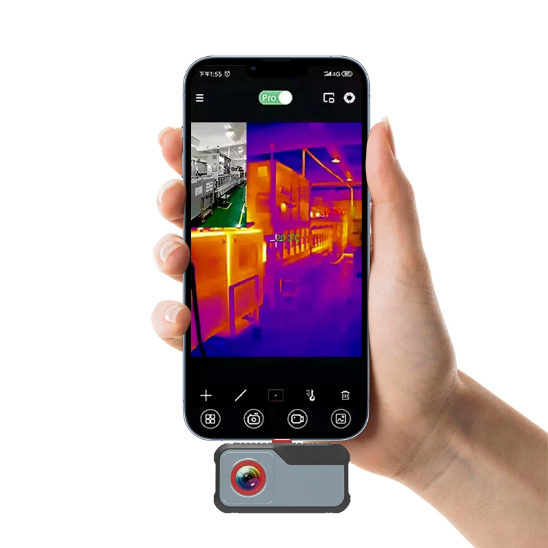 Hoge Resolutie 256X192 Android Warmtebeeldcamera Werkt Voor Smartphones