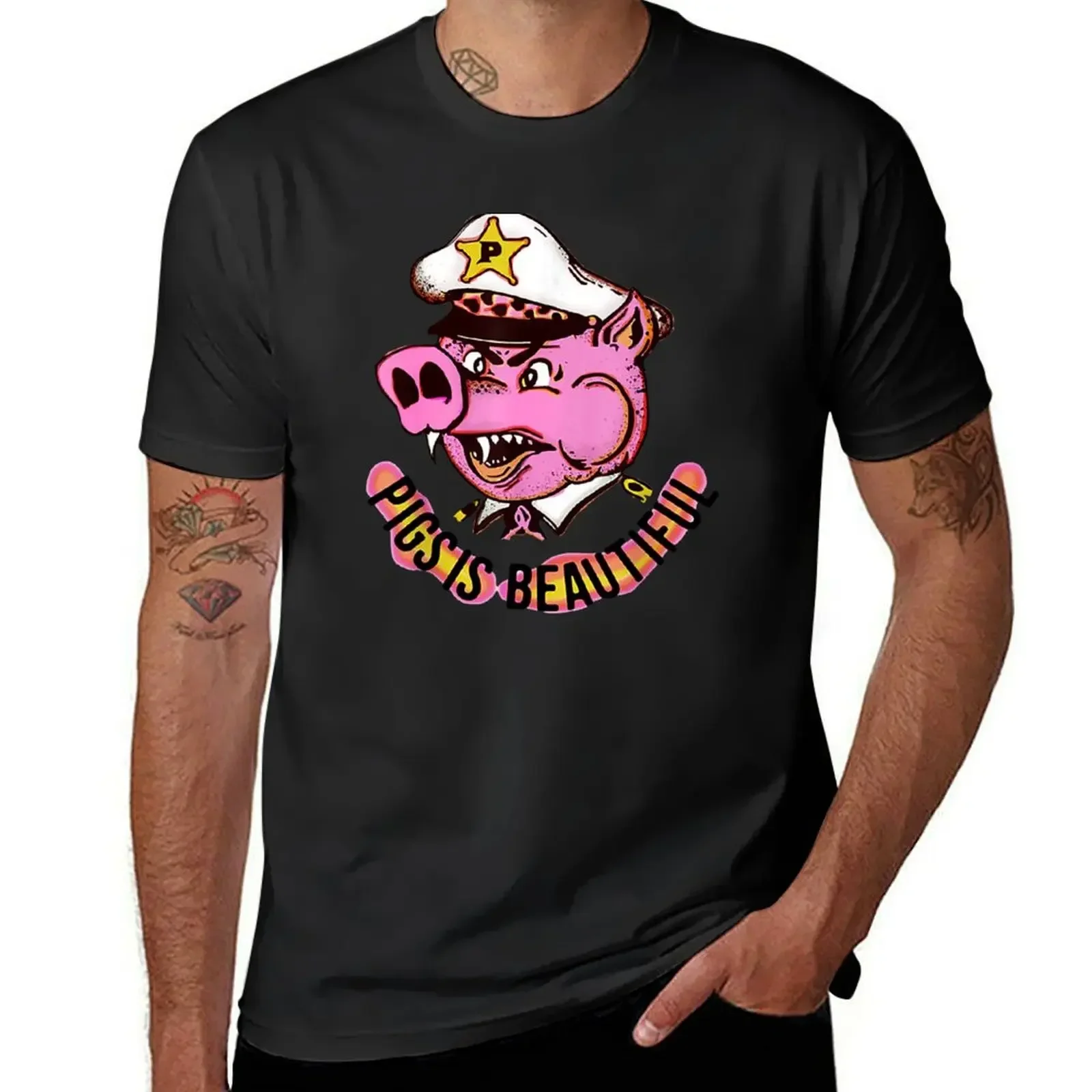 

Pigs is Beautiful T-Shirt quick drying custom t shirt mens graphic t-shirts big and tall