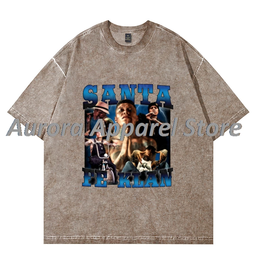 

Santa Fe Klan винтажные футболки 90-х годов для косплея, женская и мужская модная хлопковая футболка с коротким рукавом