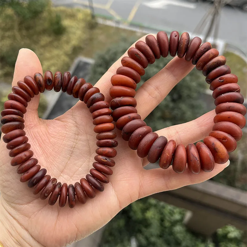 Real Amber Bracelets for Men Gogerous Cool Gift 100% Natural Genuine Baltic Stone European Style Old Red Amber Jewelry Supplier