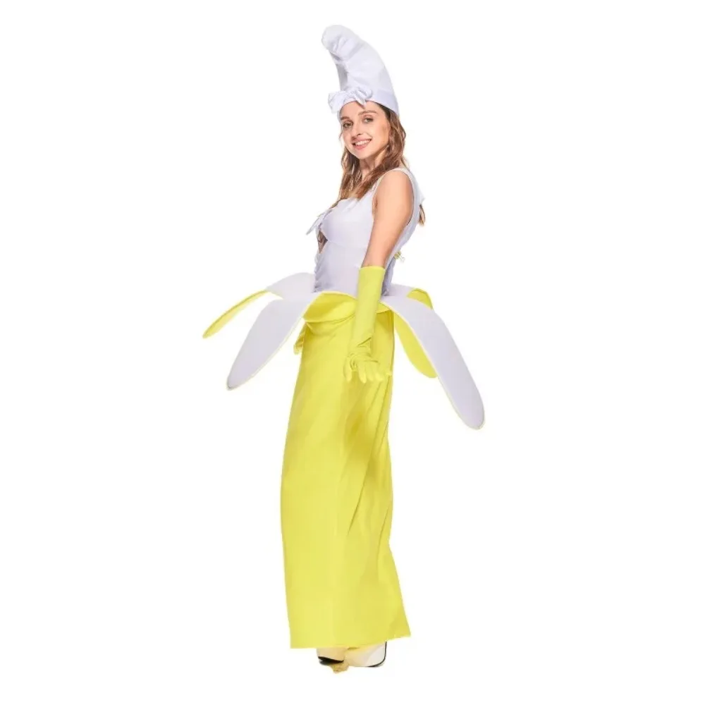 Part Banana Cosplay Clothing Fruit Jumpsuit Festival Party Business Activities Stage Performance Prop Funny Dress Up Adult Wear view 3