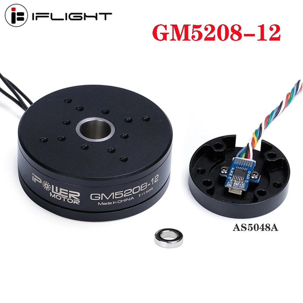 

IFlight IPower GM5208-12 Hollow Shaft Brushless Gimbal Motor with AS5048A Encoder for DSLR / CANON 5D2/5D3 Cameras Stabilization