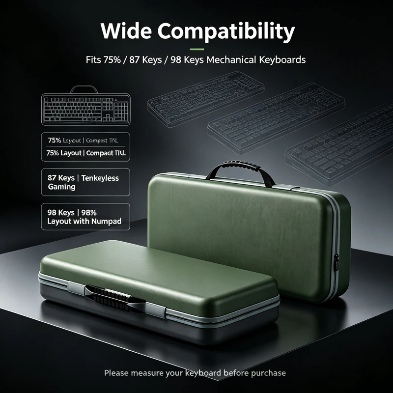 Hard EVA Carrying Case for Logitech MX Mechanical Keyboard, Travel Storage Bag Fits 78/98/108 Keys Mechanical Keyboard