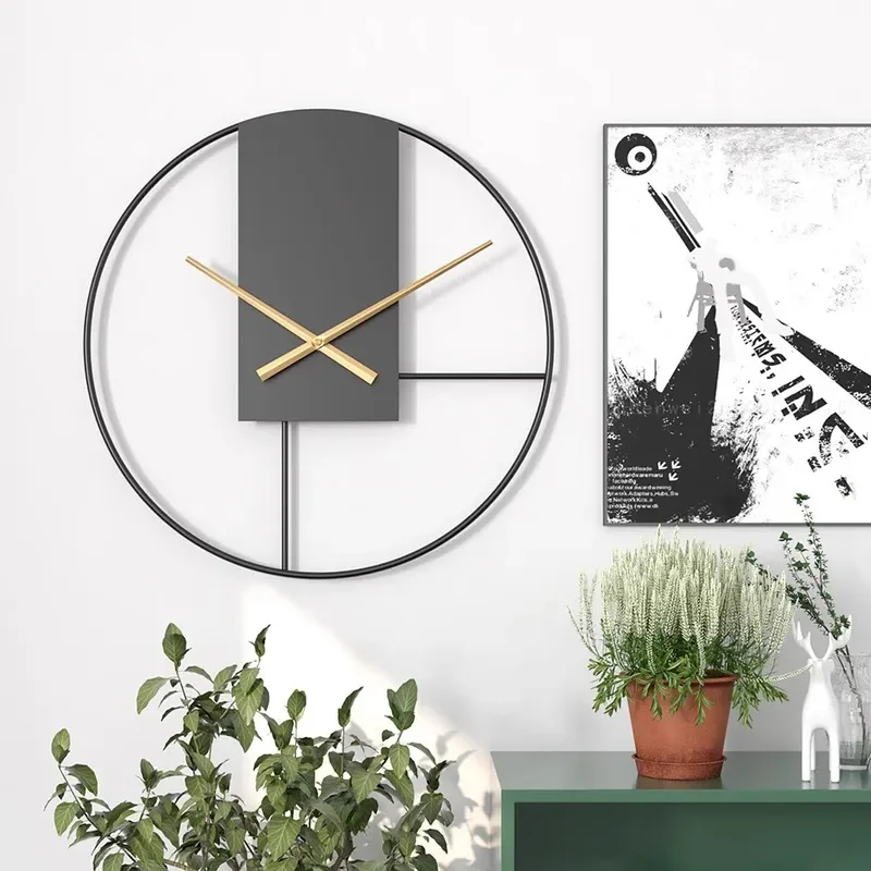 for Wrought Iron Retro Industrial Wall Clock Silent Simple Living Room Home Creative Decoration Factory Wholesale