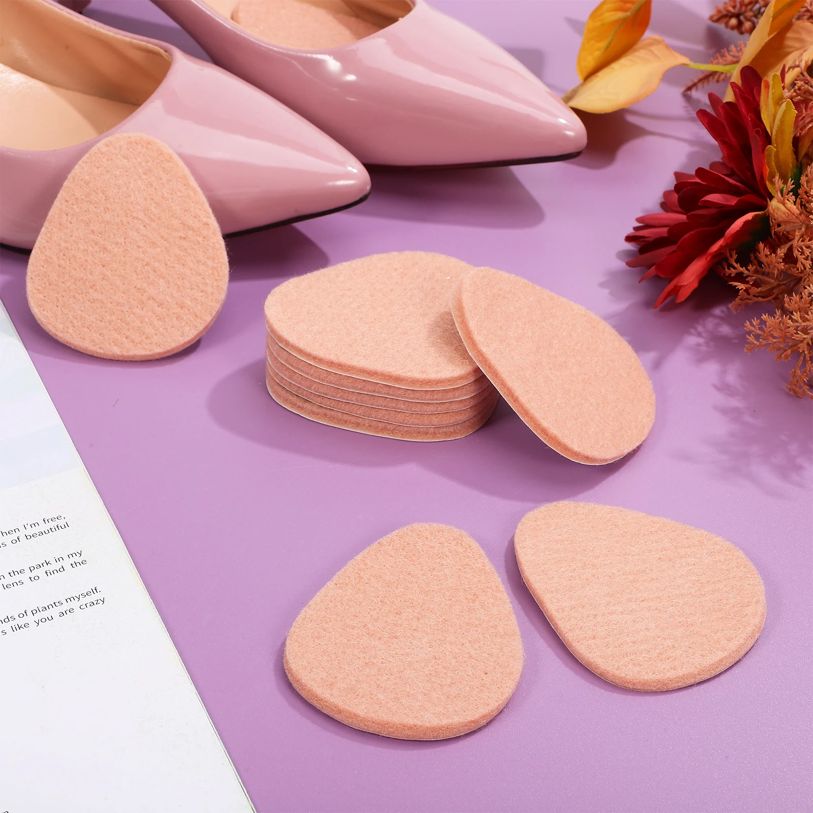 

10 Pairs Insole Half Size Pad Woman Ball of Foot Inserts Adhesive Forefoot Pads Women