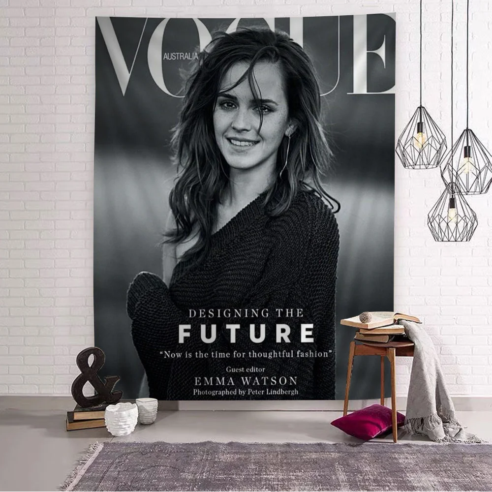 الممثلة E-Emma Watsons DIY نسيج الجدار لغرفة المعيشة ديكور المنزل النوم جدار ديكور فني