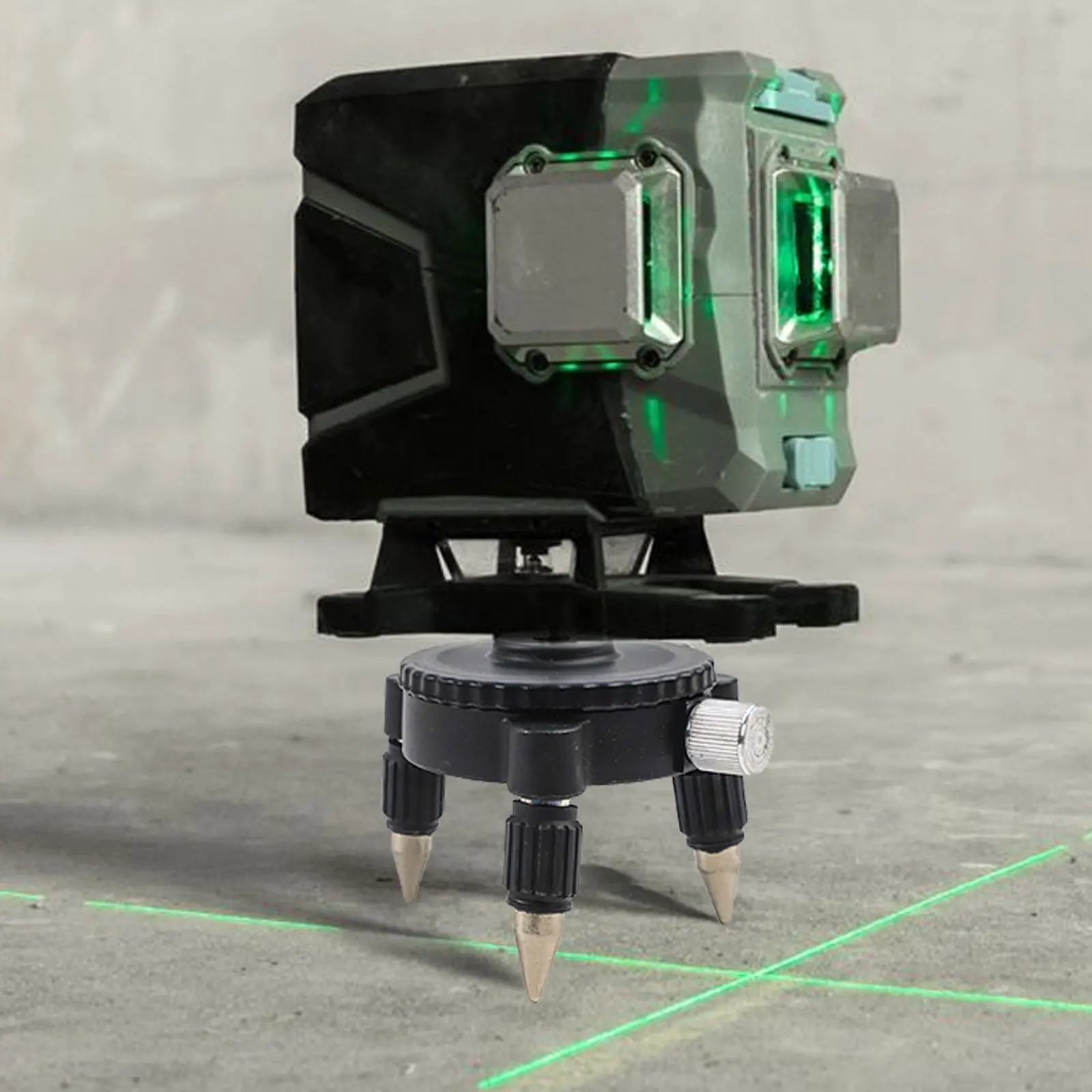 Black Silver Level Meter Adapter 360 Degree Rotation Base Tripod Bracket Construction Tool Parts 1/4 Inch Interface