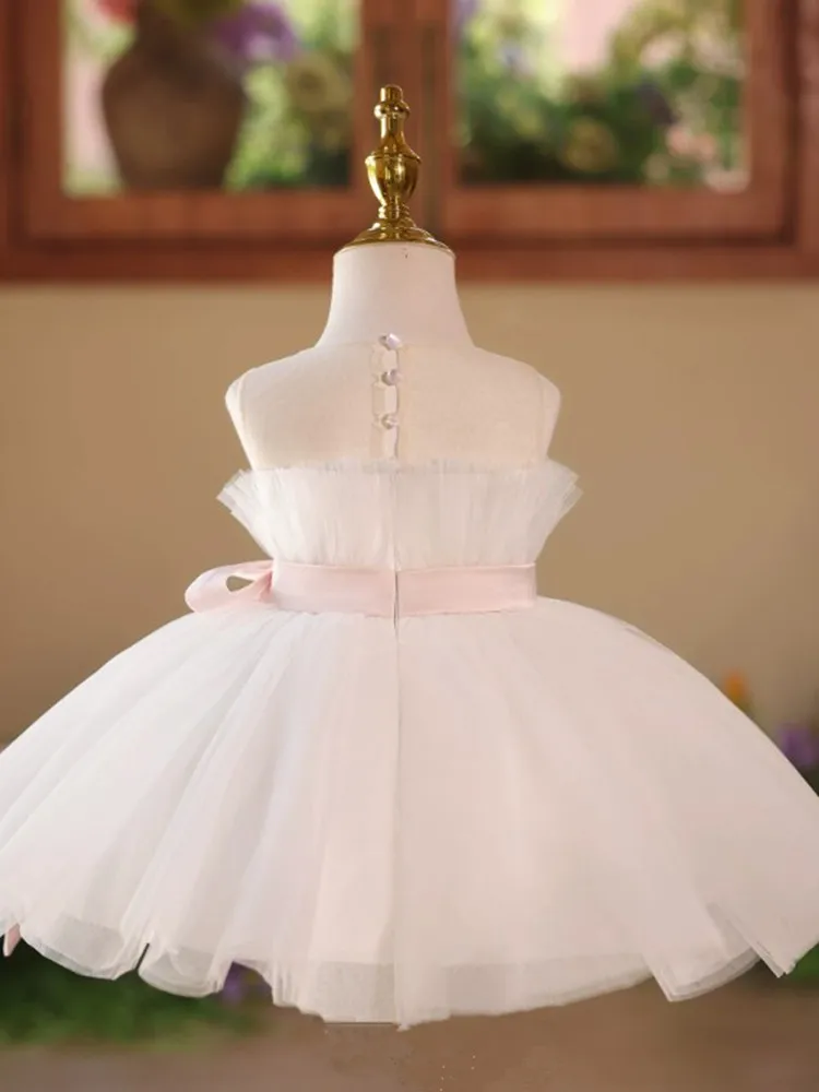 Hochwertiges Kinder-Abendkleid, Kostüm für Klavierauftritte, Hochzeit, Geburtstag, Abschlussfeier, Modell A5012 Vestidos – Detail 6