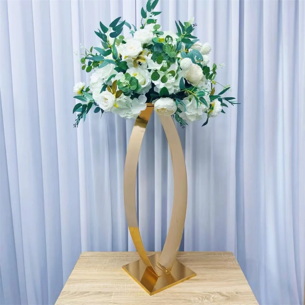 IMUWEN Wedding Table Centerpiece 39 Inches Vase Lead Pillar Flower Rack Event Party Decoration