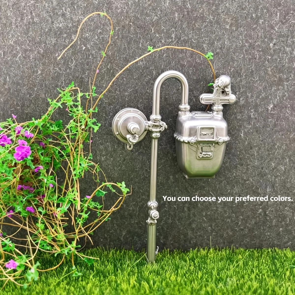 Miniature Gas Meter Model Dollhouse Outdoor Utility Meter DIY Mini House Wall Decoration Accessory view 4
