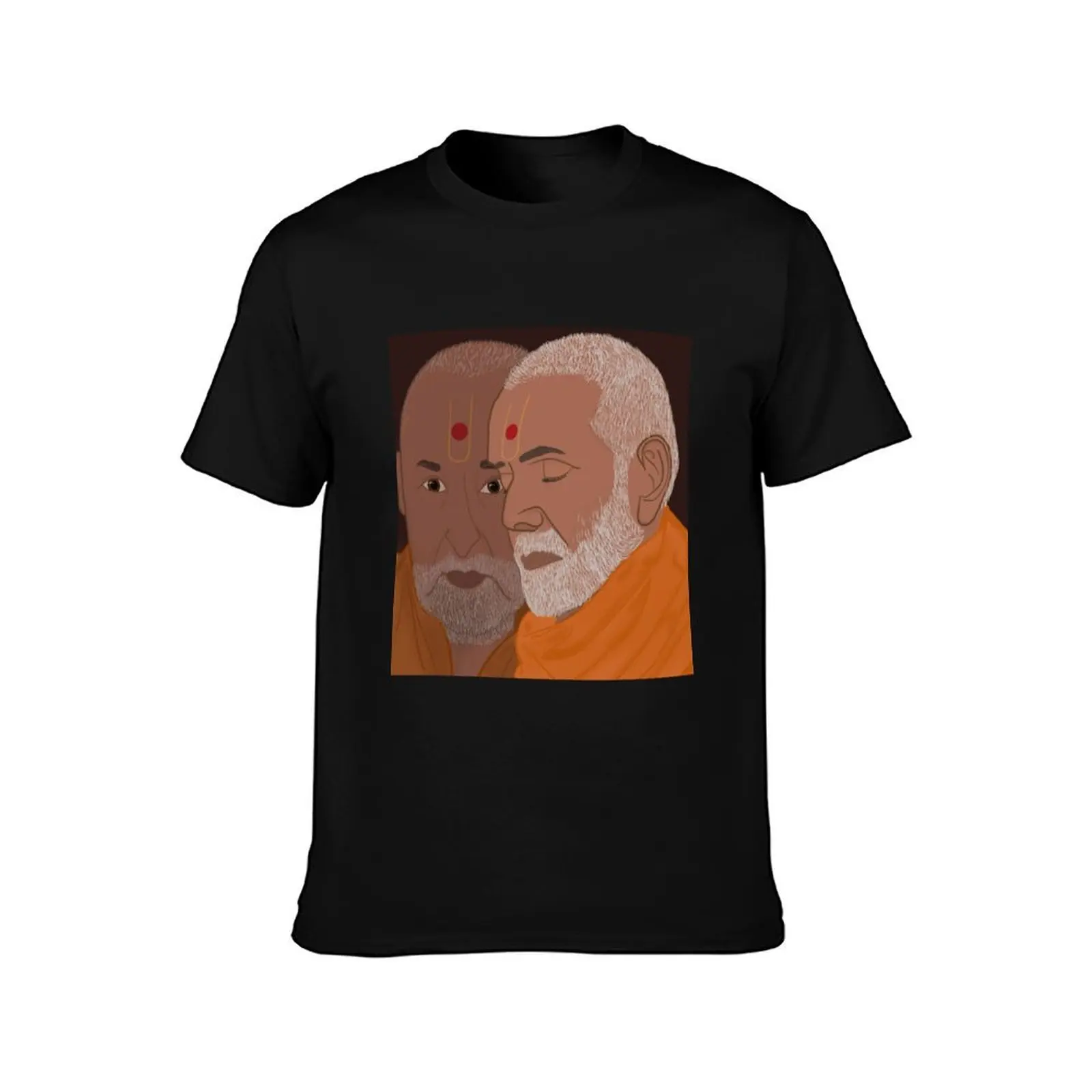Mahant Swami Maharaj and Pramukh Swami Maharaj T-Shirt t shirts for man cotton funny T-Shirt