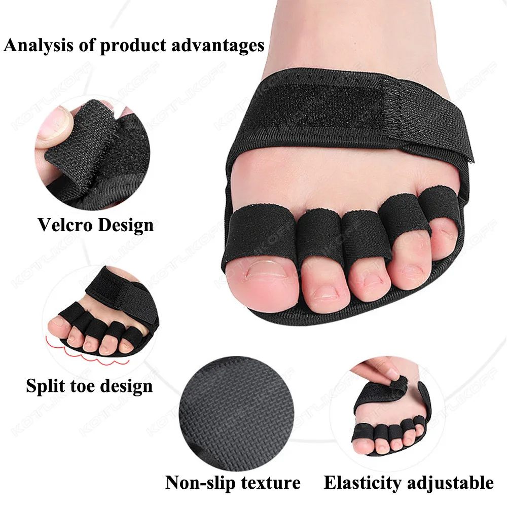 Toe separador antepé almofadas almofada de silicone alívio da dor sapatos palmilhas dedo do pé hallux valgus corrector almofadas gel cuidados com os