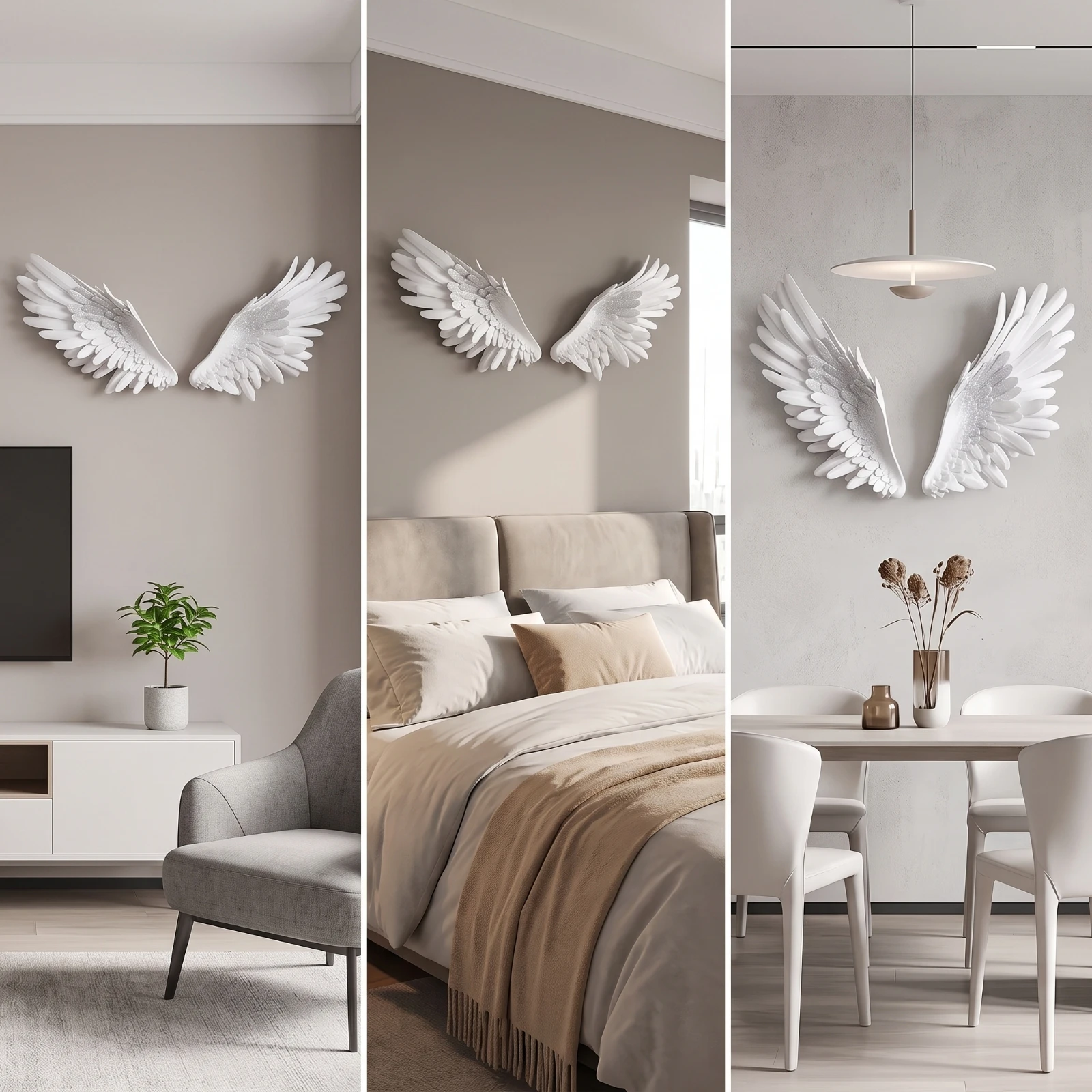 Angel Wings Wall Decor Modern - Resin Artist 评论和价格
